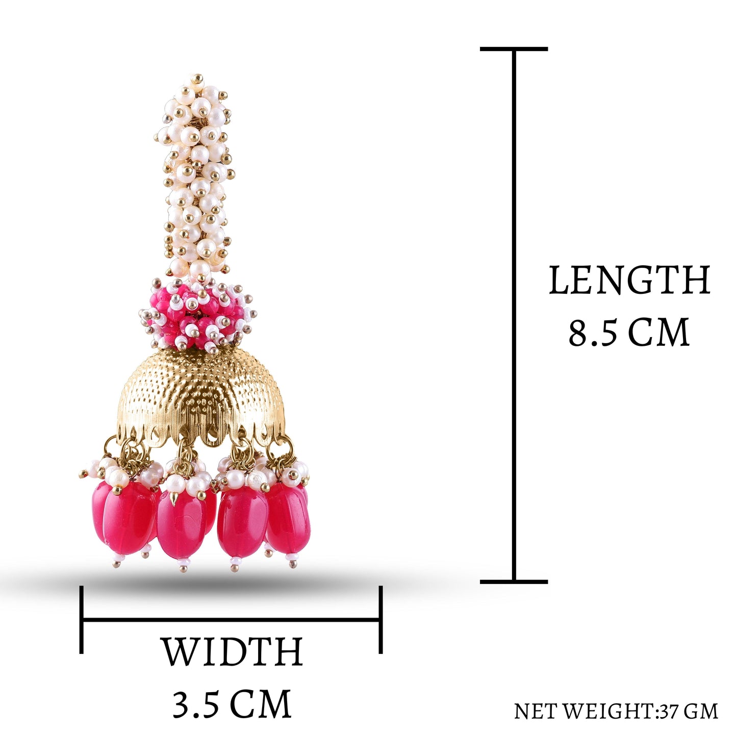 Pink Mishti Jhumka