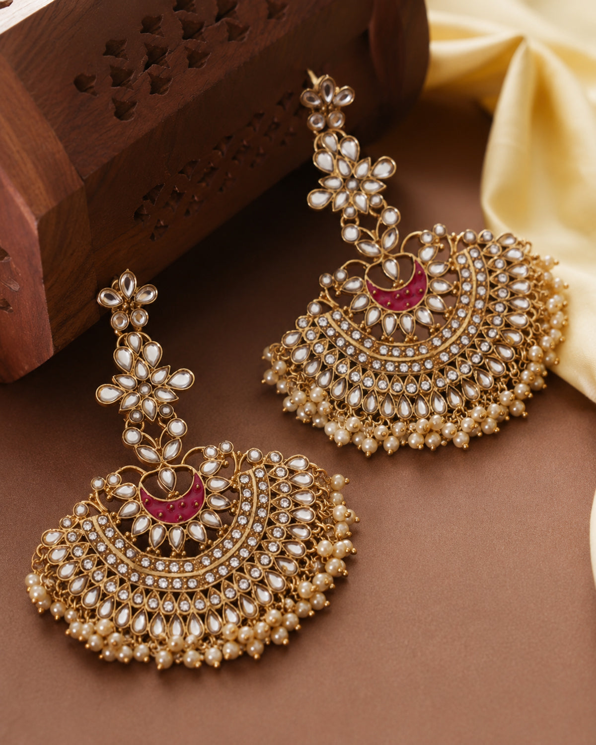 Pink Keerat Chandbali