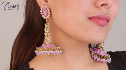 Mint Green Iffat Designer Earring