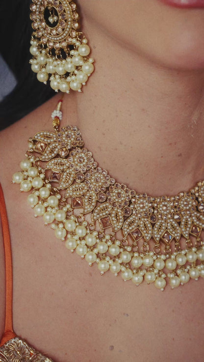Pearl Kaishori Necklace Earring with Teeka