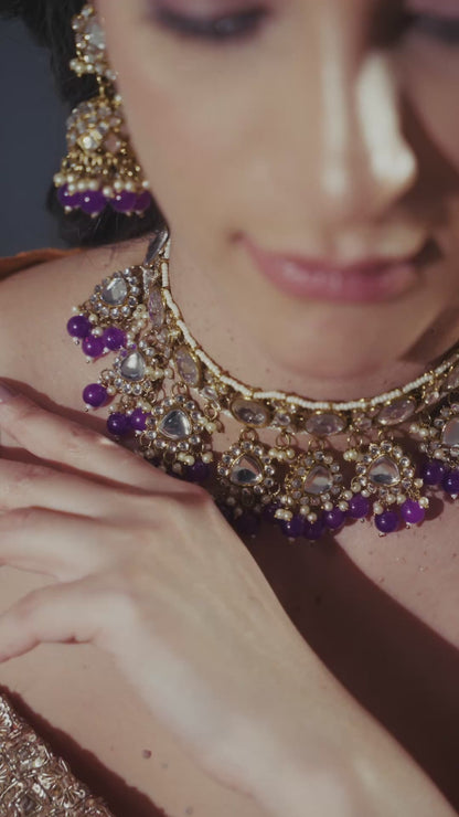 Purple Myraahi Choker Set