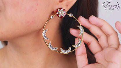 Dark Pink Guri Earring
