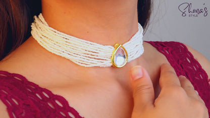 Shama Kundan Pearl Choker