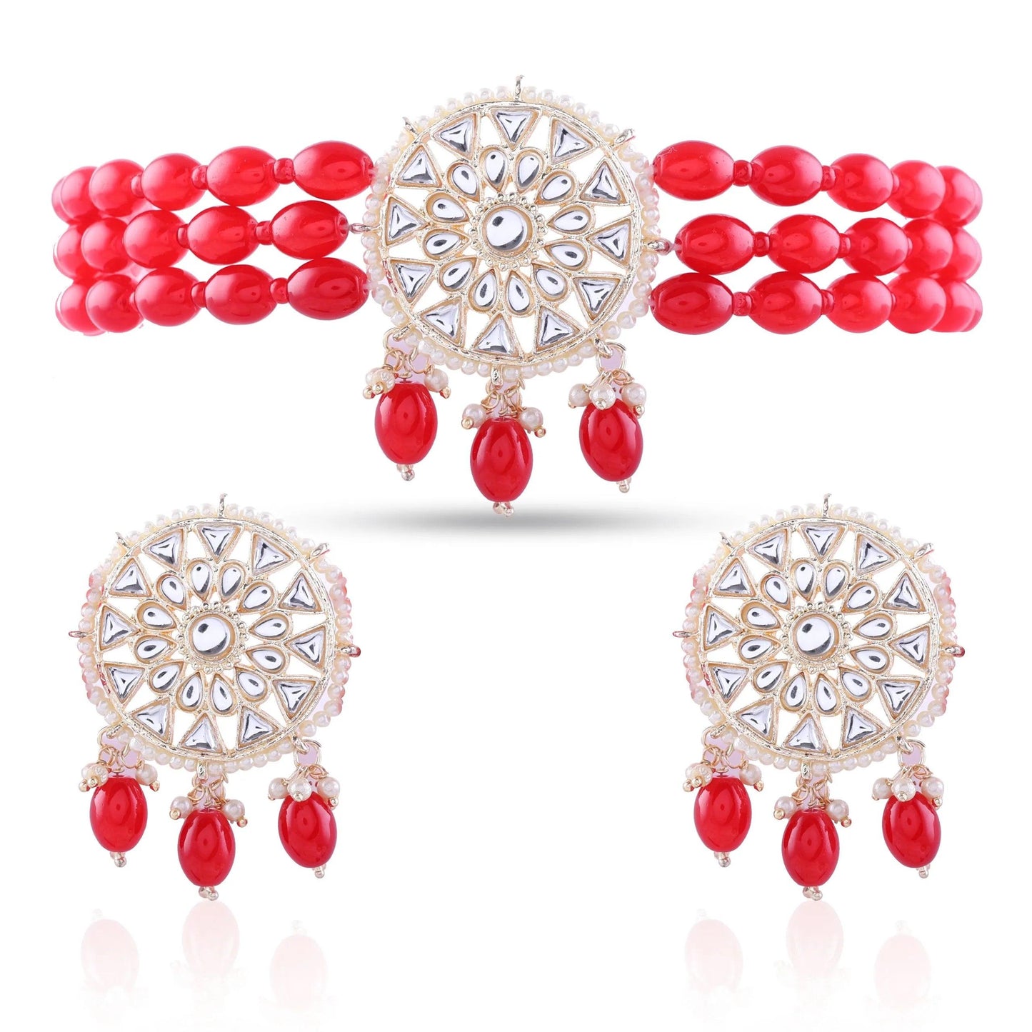 Red Arshi Choker Set