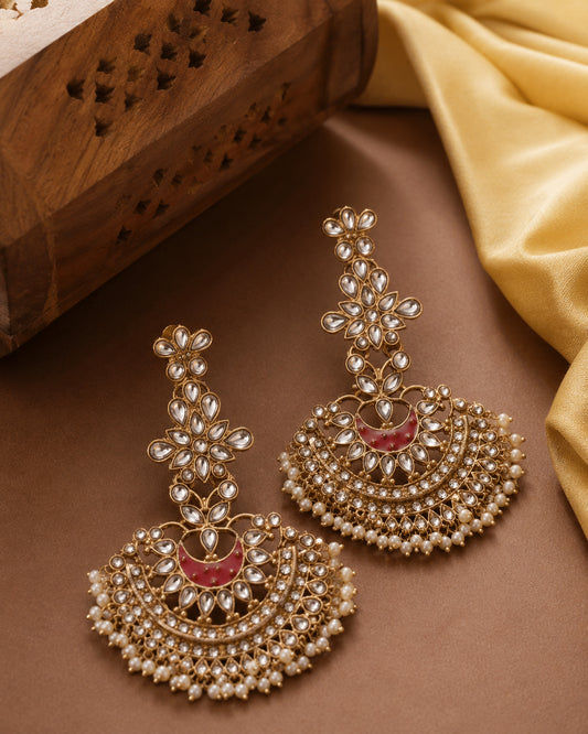 Red Keerat Chandbali