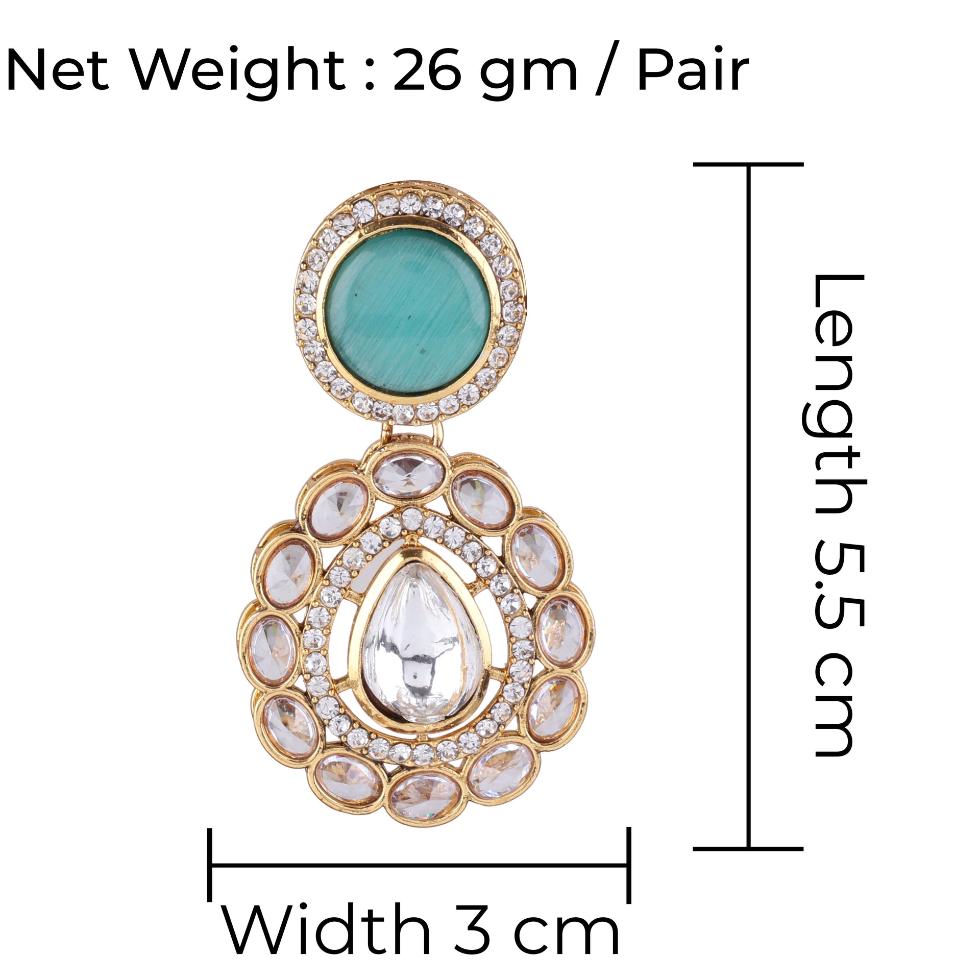 Sage Green Oshini Designer Earring