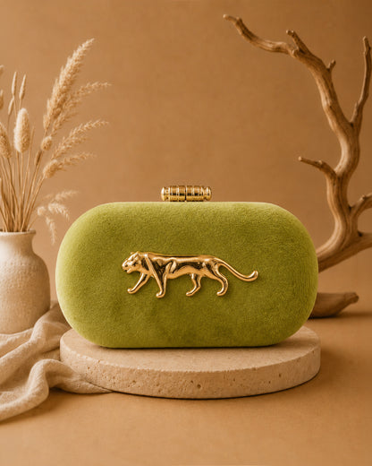 Olive Green Sabya Inspired Clutch Sling