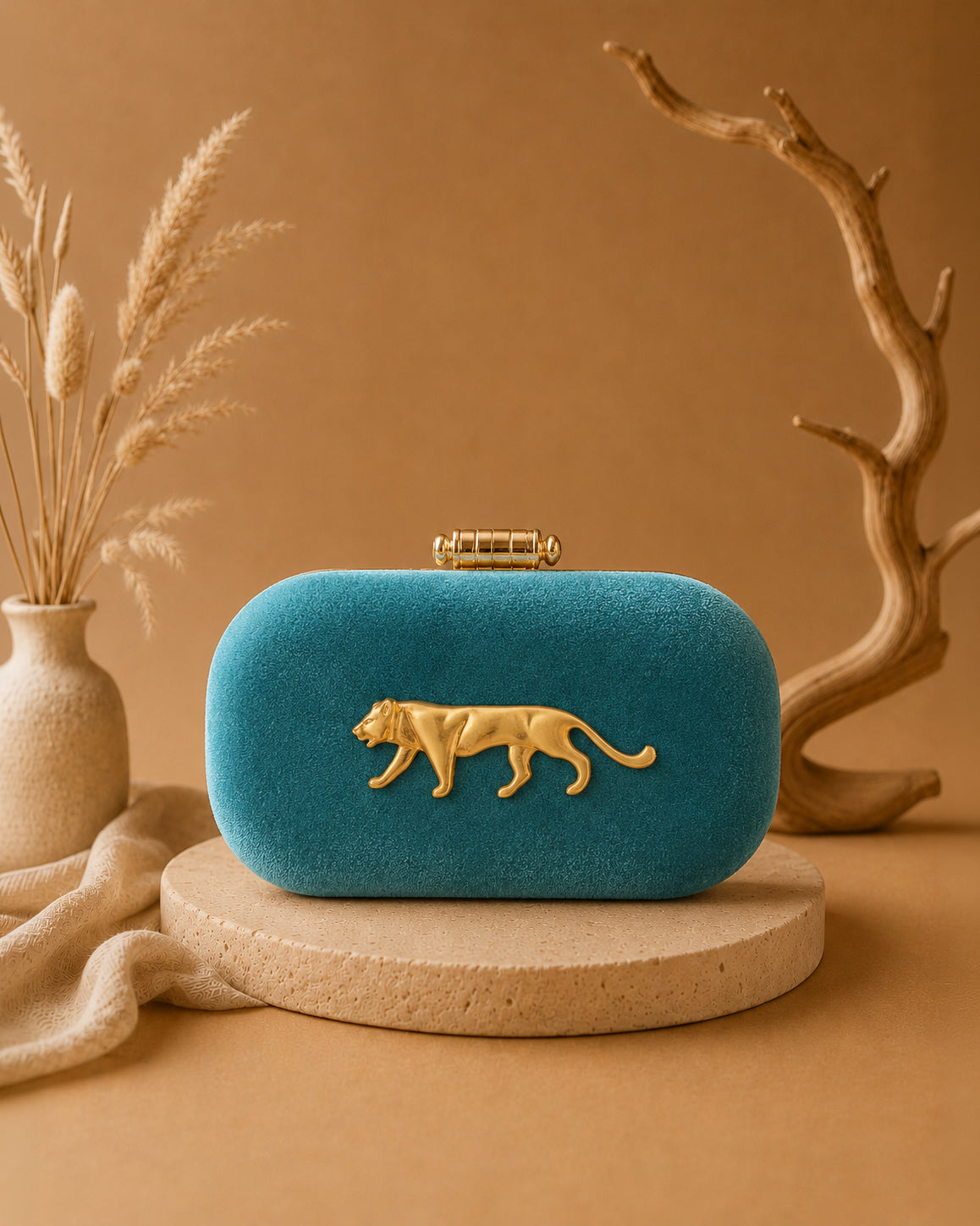 Teal Green Sabya Inspired Clutch Sling