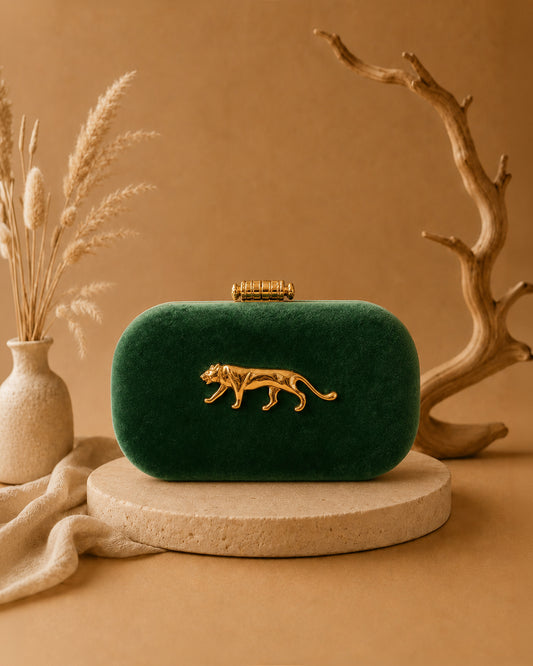 Dark Green Sabya Inspired Clutch Sling