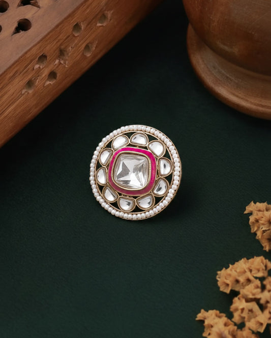 Pink Ritu Ethnic Ring