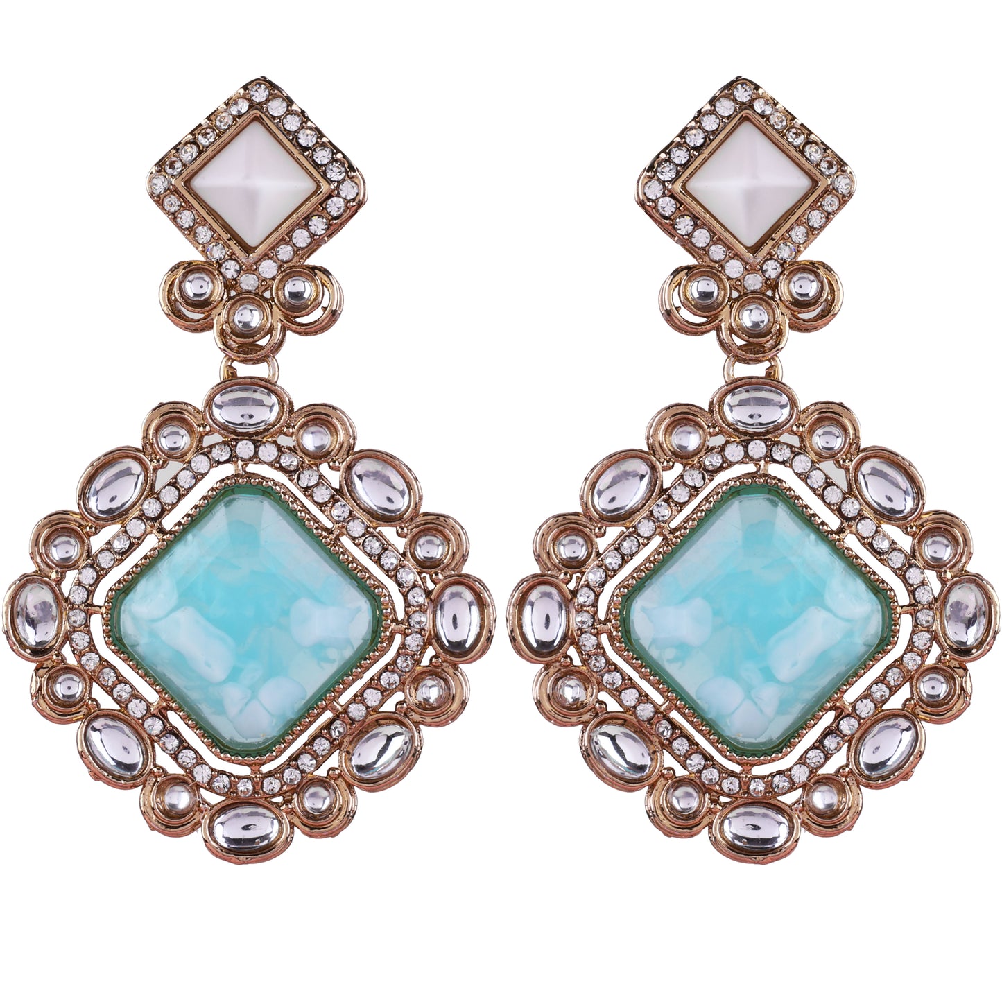 Turquoise Raashi Zircon Earring