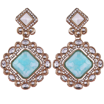 Turquoise Raashi Zircon Earring