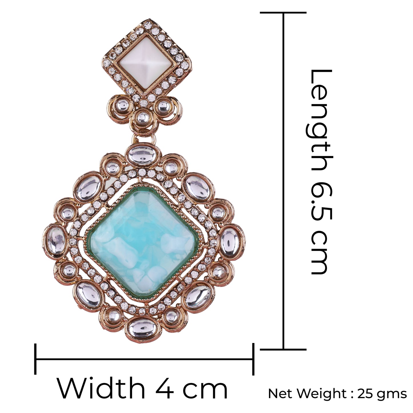 Turquoise Raashi Zircon Earring