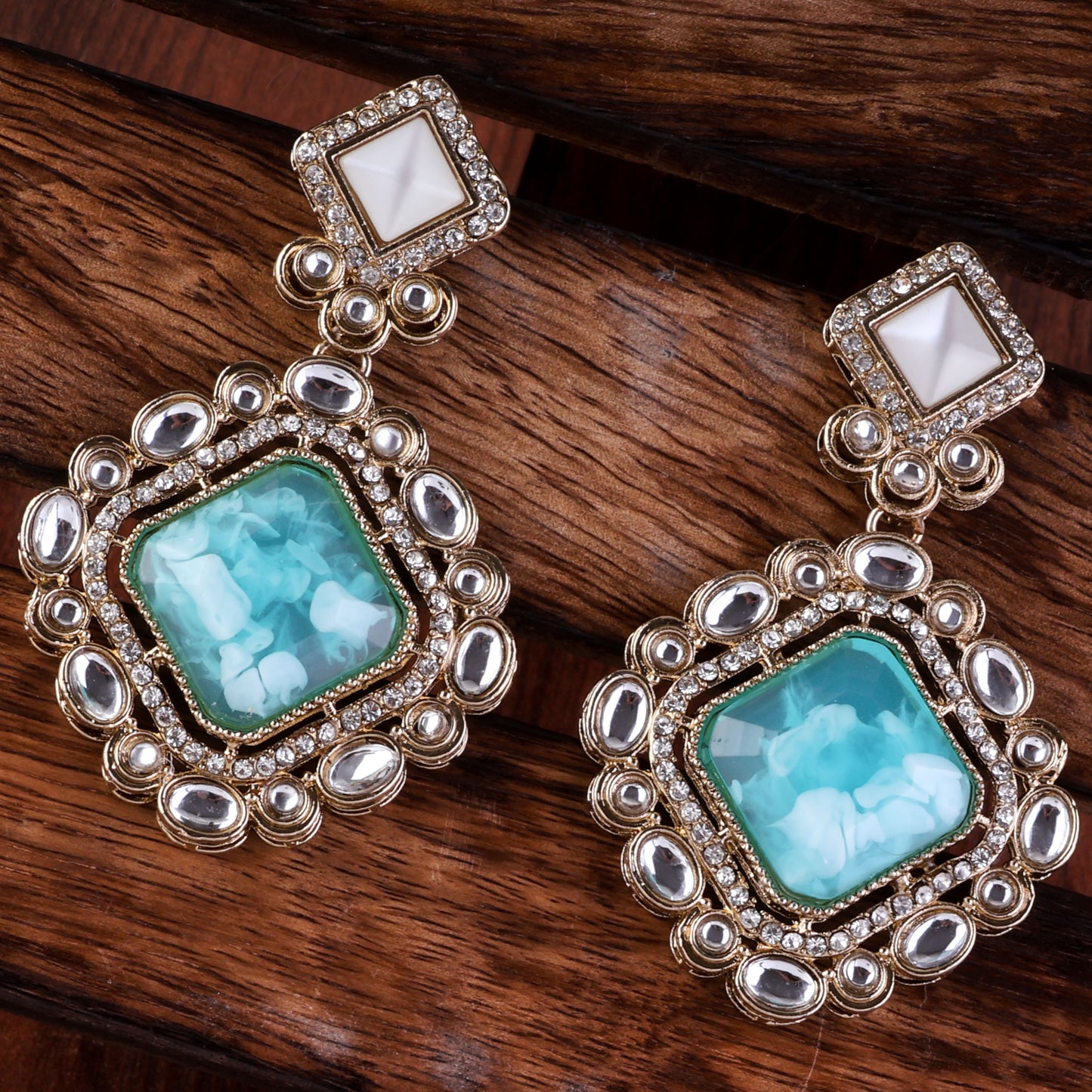 Turquoise Raashi Zircon Earring