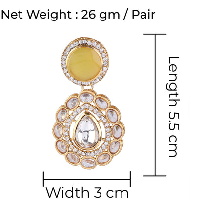 Yellow Oshini Designer Earring