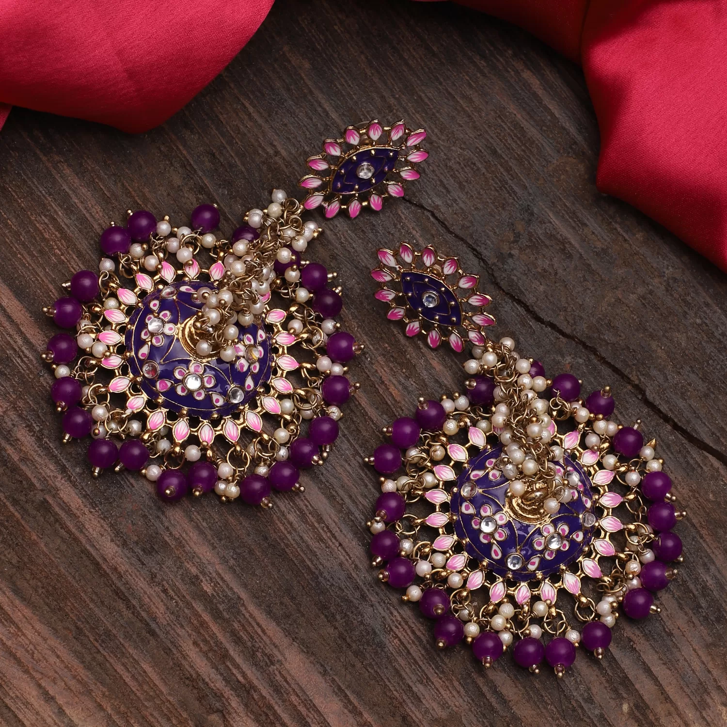 Purple Iffat Designer Earring – Shona's Style
